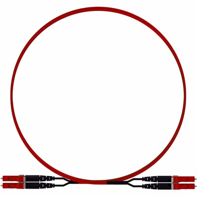Panduit OM4+ 2f 1.6mm PC OFNP LC Key B / LC Dup Std Polarity Ult IL RD Jacket 30m