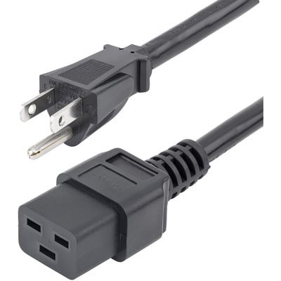 StarTech.com 6ft (1.8m) Heavy Duty Power Cord, NEMA 5-15P to C19, 15A 125V, 14AWG, Computer Power Cord, Heavy Gauge Power Cable