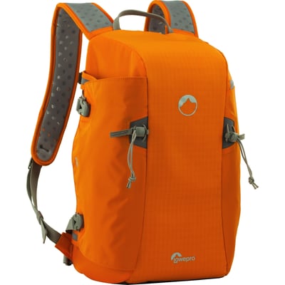 Lowepro Flipside Sport Carrying Case (Backpack) Camera, Accessories, Tripod, Bottle, Cable, Memory Card - Light Gray, Lowepro Orange