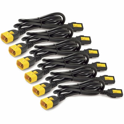 Power Cord Kit (6 ea), Locking, C13 to C14, 1.8m, North America, Red