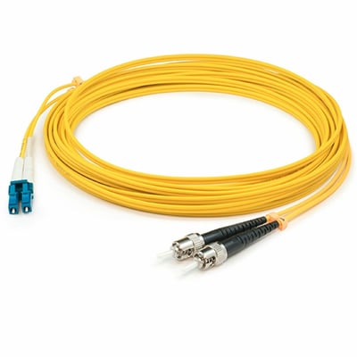 AddOn 10m ST to LC Yellow OS2 Duplex LSZH SMF Fiber Patch Cable