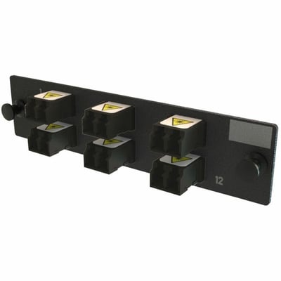 ADPT PANEL OFP 6 KEYED LC DX 12F BLACK MOQ 1