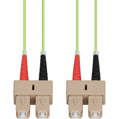 AddOn 7m SC to SC Lime Green OM5 Duplex OFNP (Plenum-Rated) Fiber Patch Cable