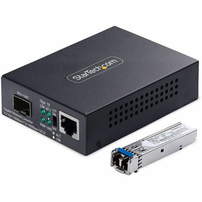 GIGABIT SM LC MEDIA CONVERTER 20 KM (12.4 MI) 10/100/1000 MBPS