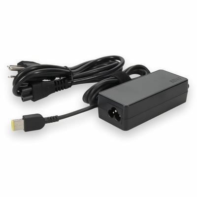 Lenovo 4X20E53336 Compatible 65W 20V at 3.25A Black Slim Tip Laptop Power Adapter and Cable