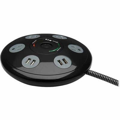 Tripp Lite by Eaton Conference Power Surge Protector - 4 NEMA 5-15R Outlets 4 USB-A Ports 6-ft. (1.83 m) Cord Black
