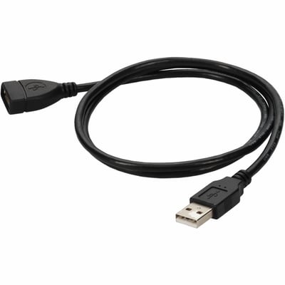 AddOn 3ft USB 2.0 (A) Male to Female Black Cable