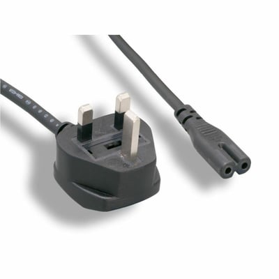 MONOPRICE POWER CORD - BS 1363 (UK) WITH 5A FUSE TO IEC 60320 C7 (NON-POLARIZED)