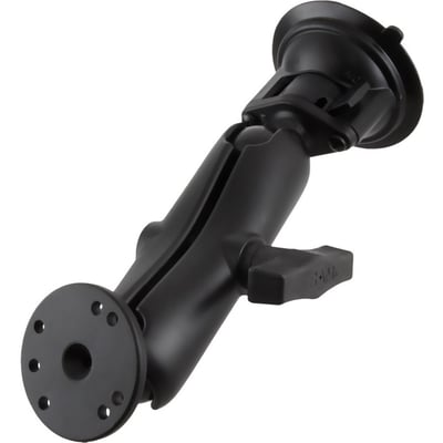RAM Mounts Twist Lock Suction Cup Mount with 1.5" Diameter Socket Arm & Round Base Adapter