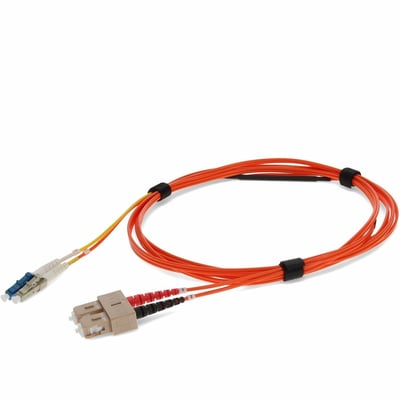 AddOn 4m SC (Male) Orange OM2 to LC (Male) Yellow OS2 Duplex OFNR Mode Conditioning Cable