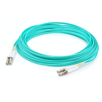 AddOn 53m LC to LC Aqua OM4 Duplex LSZH Fiber Patch Cable
