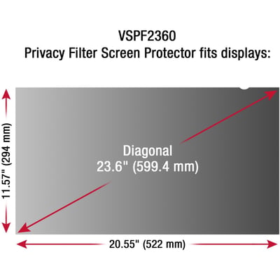 ViewSonic Privacy Filter Screen Protector Black