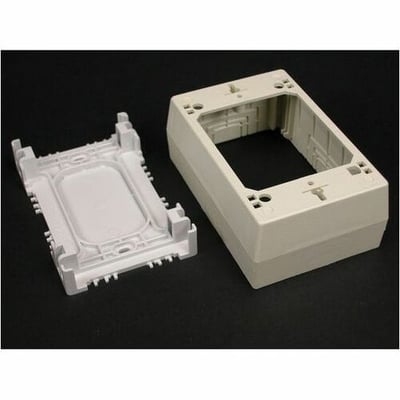 Wiremold Eclipse Box Fitting Series - Two Gang Device Box - White