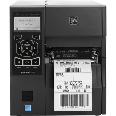 Zebra ZT410 Industrial Direct Thermal/Thermal Transfer Printer - Monochrome - Label Print - USB - Serial - Bluetooth