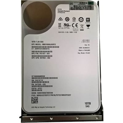 HPE Sourcing 10 TB Hard Drive - 3.5" Internal - SAS (12Gb/s SAS)
