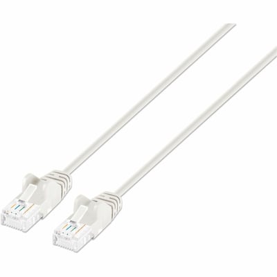 CAT6 U/UTP SLIM NETWORK PATCH CABLE, 1.5 FT., WHITE