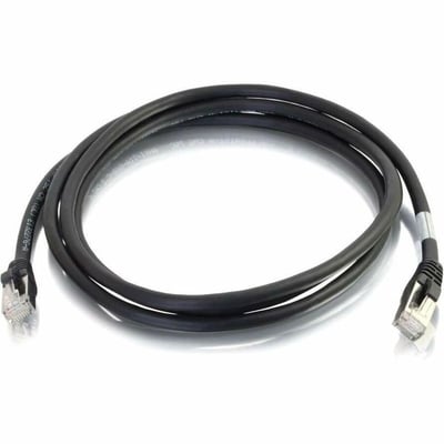 Quiktron Q-Series Patch Cords, CAT6A Shielded, booted, Black, 1 FT