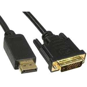 3FT DISPLAYPORT MALE - DVI-D DUAL LINK 24+1 MALE CABLE WILL ALLOW YOU TO CONNECT