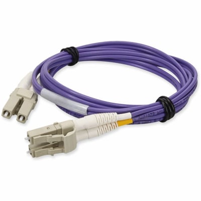 AddOn 1m LC to LC Purple OM1 Duplex OFNR (Riser-Rated) TAA MMF Fiber Patch Cable