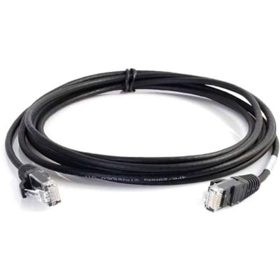 Ortronics Q-Series 28 AWG Cat6 Patch Cable, Black, 1 ft