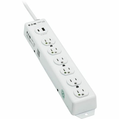 UL 1363 MEDICAL POWER STRIP 6 OUTLETS USB CHARGING 2FT CORD