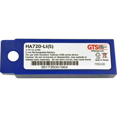 THE HA720-LI(S) IS A REPLACEMENT BATTERY FOR VOCOLLECT A720 BARCODE SCANNERS. RE