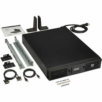 Eaton Tripp Lite Series SmartOnline 2000VA 1800W 120V Double-Conversion UPS - 7 Outlets, Extended Run, Network Card Included, LCD, USB, DB9, 2U Rack/Tower Battery Backup
