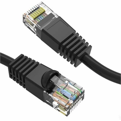 Axiom 8FT CAT5E 350mhz Patch Cable Molded Boot (Black) - TAA Compliant