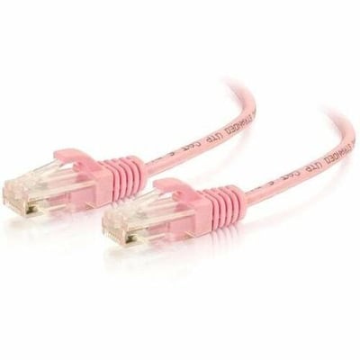 Quiktron Q-Series 28 AWG CAT6 Patch Cable, Pink, 15 FT