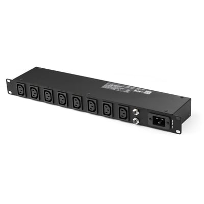 StarTech.com 1U 19" 8 Port Rack Mount PDU, IEC C13 Socket Rackmount Power Supply/ Strip, Horizontal Server Rack PDU 16A 240V