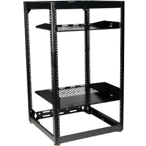 Sanus Component Series 20RU Open Frame Network Rack - AV Rack - 35in Height - Black