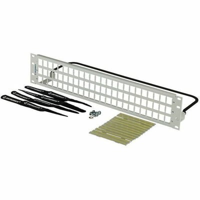 Ortronics High Density HDJ 72 Port Unloaded Flat Patch Panel 2RU White