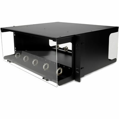 AddOn 19-inch Patch Panel 4U Chassis with 12 Open LGX Cassette Bays