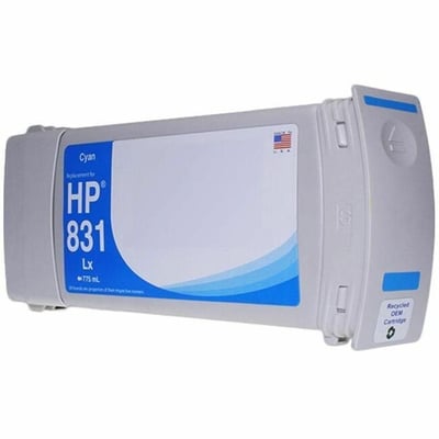 WF Remanufactured Cyan Wide Format Ink Cartridge for HP 831 (CZ683A)