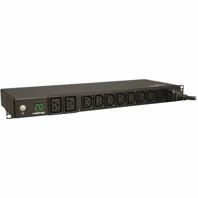 Tripp Lite by Eaton PDU 3.7kW Single-Phase Local Metered PDU 208/230V (8 C13 & 2 C19) C20 / L6-20P Adapter 12 ft. (3.66 m) Cord 1U Rack-Mount TAA