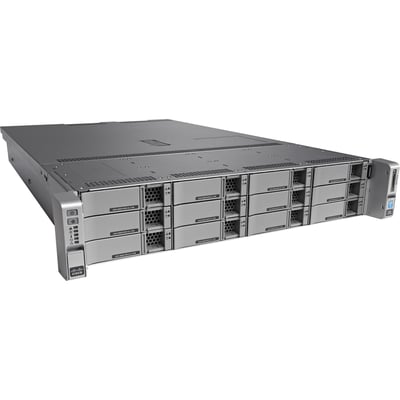 Cisco C240 M4 2U Rack Server - 2 x Intel Xeon E5-2680 v4 2.40 GHz - 256 GB RAM - 72 TB HDD - (12 x 6TB) HDD Configuration - 12Gb/s SAS, Serial ATA Controller