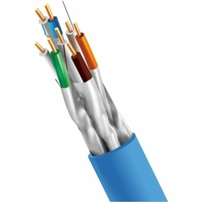 1000FT CAT6A RISER CABLE 500MHZ PURE COPPER 23AWG SOLID GRAY CMR