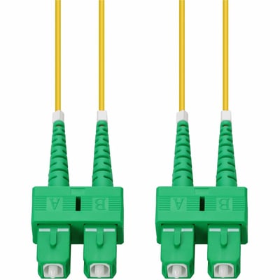 AddOn 15m ASC to ASC Yellow OS2 Duplex OFNR (Riser-Rated) SMF Fiber Patch Cable