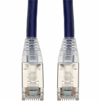 AddOn 6ft Purple CAT 6A Shielded PVC Ethernet Cable Snagless Easy Clear Boot TAA RJ-45 M/M