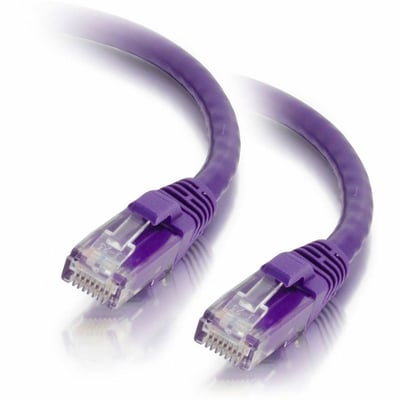 Quiktron Q-Series Patch Cords, CAT5E, Booted, Purple, 50 FT