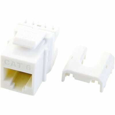On-Q Cat 6 Quick Connect RJ45 Keystone Insert - For Keystone Wall Plates - 50 Pack - White