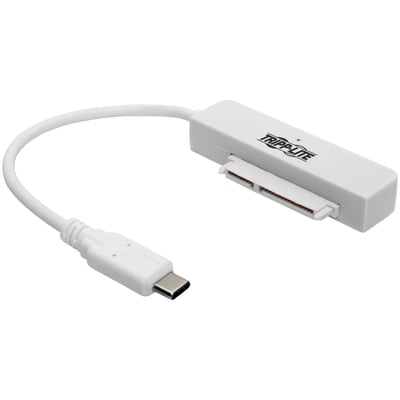 Tripp Lite by Eaton USB 3.2 Gen 2 (10 Gbps) USB-C to SATA III Adapter Cable with UASP 2.5 in. SATA Hard Drives Thunderbolt 3 Compatible White