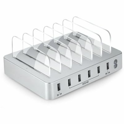 50W 6 PORT CHARGING STATION USB A MULTIPORT CHARGING STATION