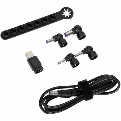 Targus 90W Legacy Power Accessory Kit (DC Cable to Tip + 5 Tips + Storage Bar) - 1.8M