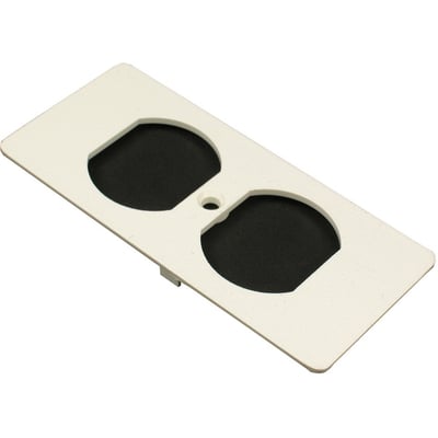 Wiremold 5500 Series Duplex Recptacle Faceplate Fitting, Ivory