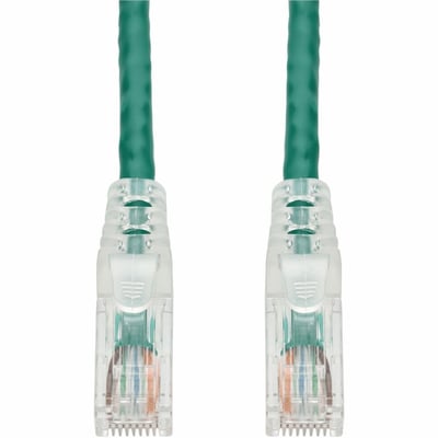 AddOn 6ft Green CAT 6 PVC Ethernet Cable Snagless Easy Clear Boot TAA RJ-45 M/M