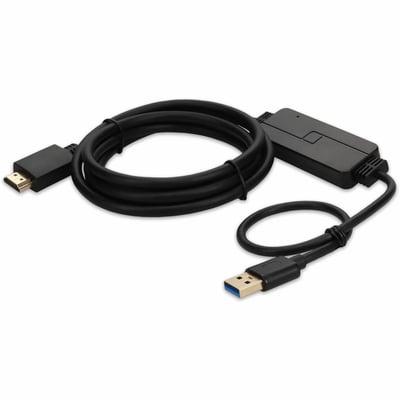 AddOn 2.0m (6.6ft) USB A 3.0 Male to HDMI 1.3 Male Black Adapter Cable