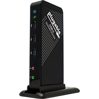 Plugable USB C Docking Station with Charging, Compatible with Thunderbolt 3 and USB-C MacBooks and Specific Windows, Chromebook, Linux Systems