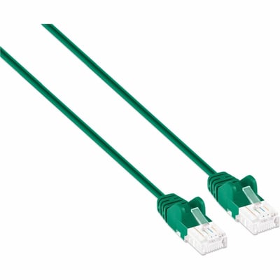 CAT6 U/UTP SLIM NETWORK PATCH CABLE, 3 FT., GREEN