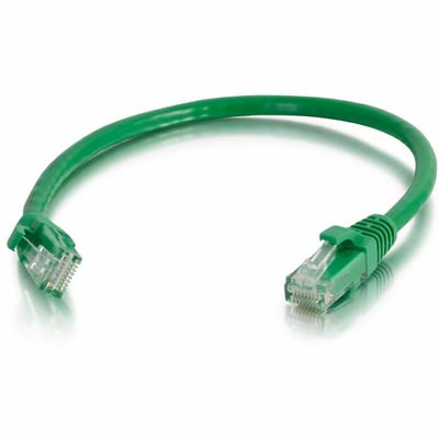 Quiktron Q-Series Patch Cords, Cat5e, Booted, Green, 2 ft